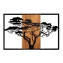 Wallity Acacia Tree - 388 Escultura de pared de madera nogal y negro